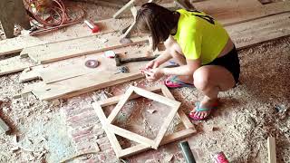 Lisa Daily Life - Decorating the reward of YouTube - make a hanging frame for the silver button # 05