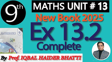 Chap # 13 | Probability  | Exercise 13.2 complete |9th Class New Edition 2025 Math | Lec 2