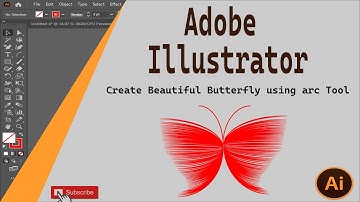 How to create beautiful butterfly using arc tool in easy way #adobe illustrator