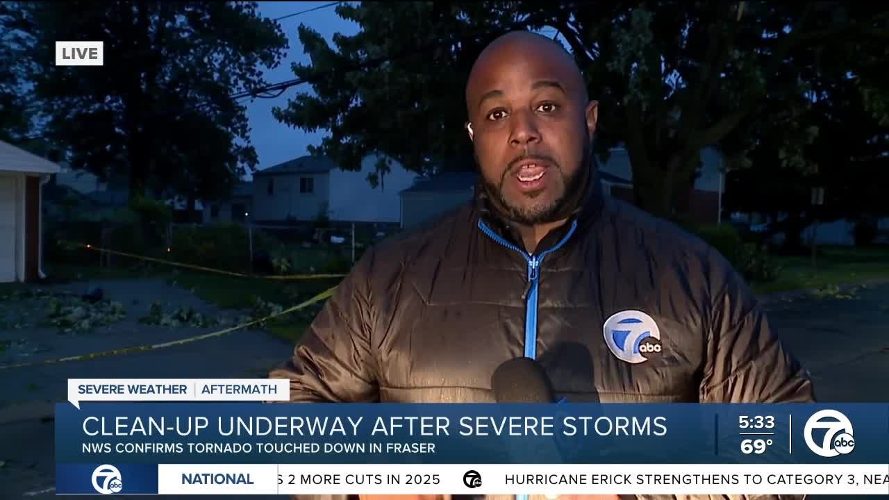 Clean-up underway after severe storms, tornado in Fraser - YouTube