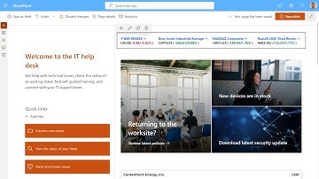 Easy to add NASDAQ Dow Jones S&P scrolling ticker on SharePoint