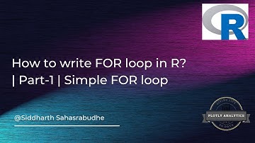 How to write FOR loop in R? | Part-1 | Simple FOR loop