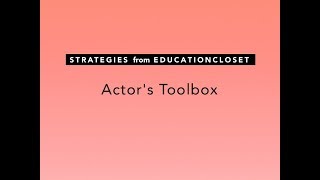 Actor's Toolbox Demonstration