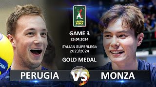 Gold Medal Matches of Italian Volleyball SuperLega 2023/2024 | Perugia vs Monza