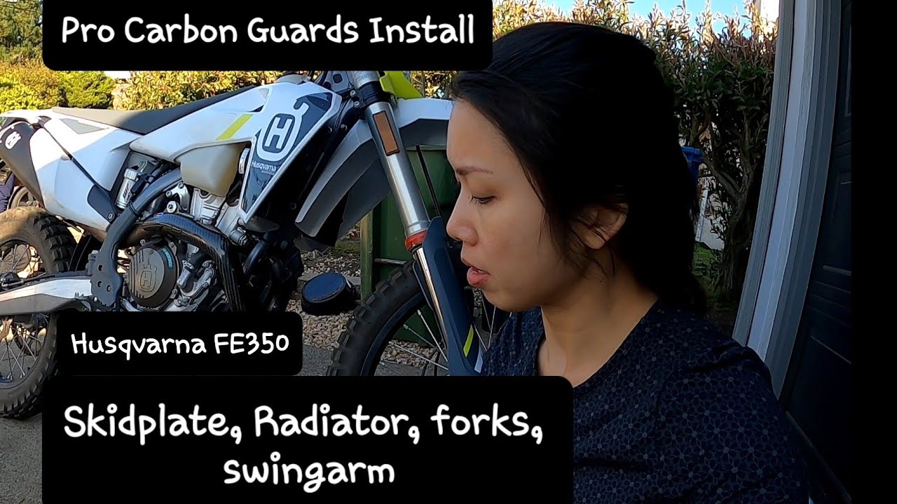 Pro Carbon swing arm, forks, radiator, Engine guards & skid plate