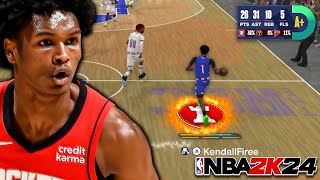 This AMEN THOMPSON BUILD is a PLAYMAKING PAINT BEAST PG on NBA 2K24...