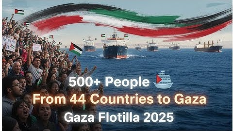 Gaza Flotilla 2025 : How many people from each country ? Gaza 500+ Activists from 44 Countries #gaza
