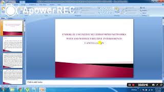 IEEE 2017-2018 COMMUNICATION UNDERLAY COGNITIVE MULTIHOP MIMO NETWORKS WITH AND WITHOUT RECEIVE INTE