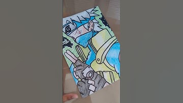 Kakashi Drawing Surprise 🔥💀 #art #drawing #animeart #kakashi #kakashidrawing