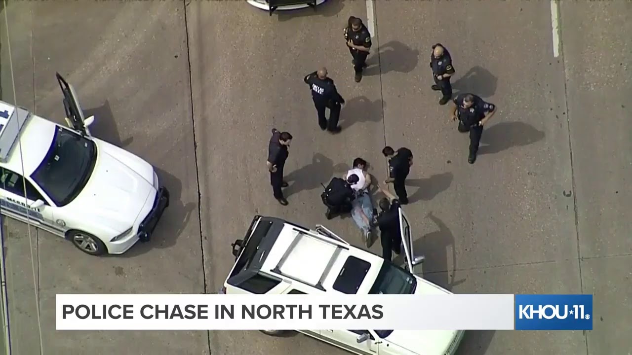 BREAKING: Aerial view of police chase in North Texas - YouTube