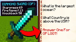 Minecraft Manhunt But it's Trivia...