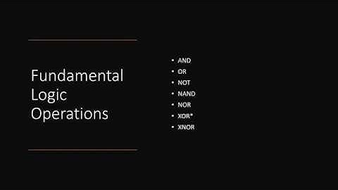 Logical Operations in Computer Science