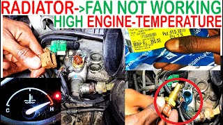 Radiator-fan not working properly | overheating problem in car | solve car overheating problem