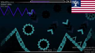 sonic wave 67% geometry dash