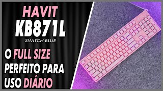 TECLADO HAVIT KB-871L ROSA │ UNBOXING │ ASMR │ PRIMEIRAS IMPRESSÕES │ PT - BR screenshot 3