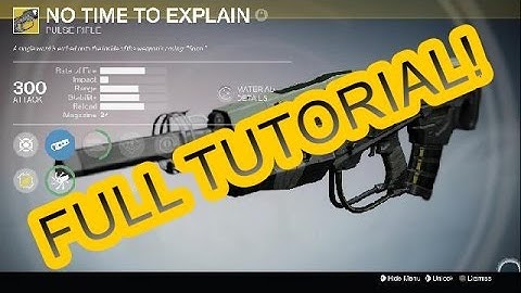Destiny: How to Get No Time to Explain Full Walkthrough! Exotic Strangers Rifle!