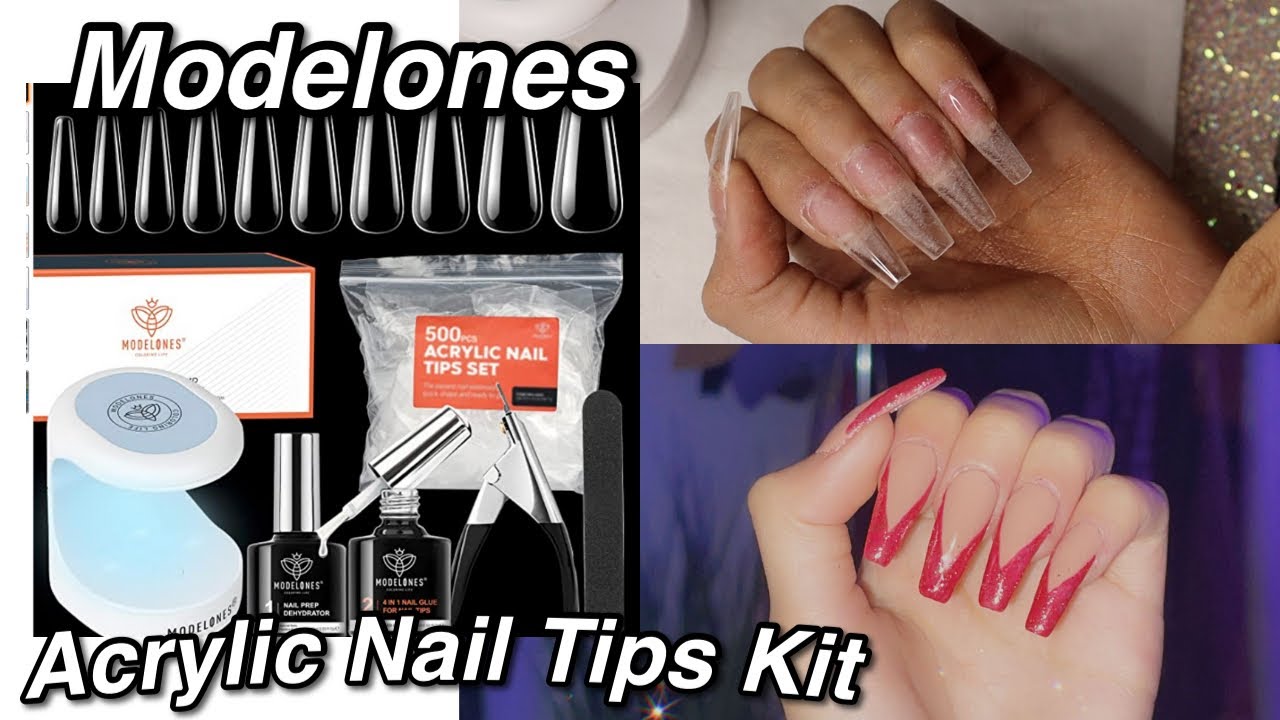 TRYING THE BEST ACRYLIC NAIL KIT FOR BEGINNERS | KIARA SKY ACRYLIC KIT |  EASIEST ACRYLIC NAILS - YouTube