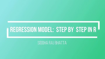 Manually  Estimating a Linear Regression Model in R