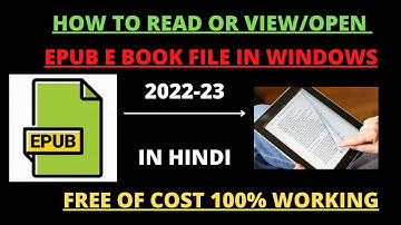 How to open an EPUB format file in Hindi ( 2022-23 )