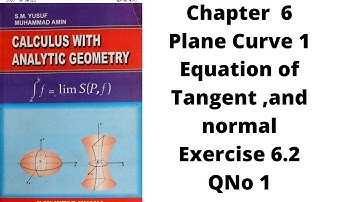 6.2 Exercise Calculus with analytical geometry by SM Yusuf