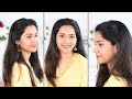 Hairstyle for college party simple easy 2 min hairstyle for saree  kurti cute hairstyle for girls