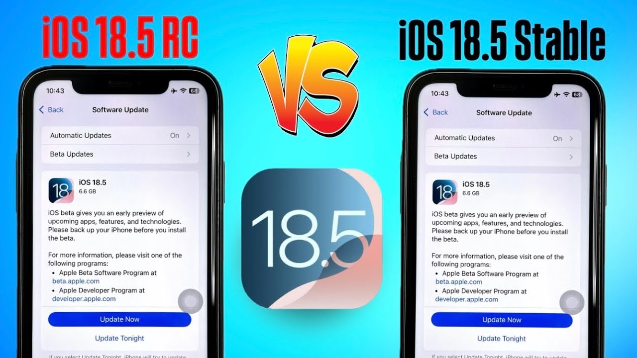 iOS 18.5 RC or IOS 18.5 Stable Update which you need to Install on your ...