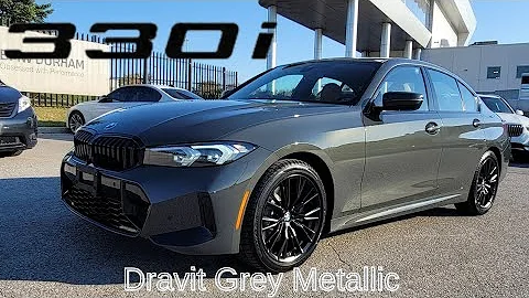 NEW ARRIVAL! 2023 BMW 330i Dravit Grey Metallic on Cognac
