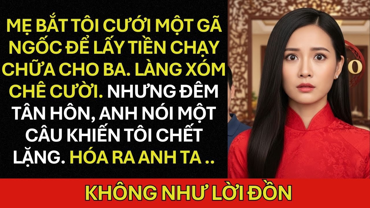 Mẹ bắt Tôi cưới một Gã Khờ để lấy tiền chạy chữa cho ba. Làng xóm chê cười. Nhưng đêm tân hôn ...