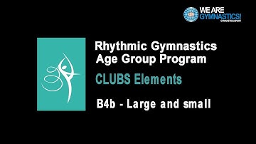 Rhythmic Gymnastics Age Group Program - Clubs Element B4b Large and small