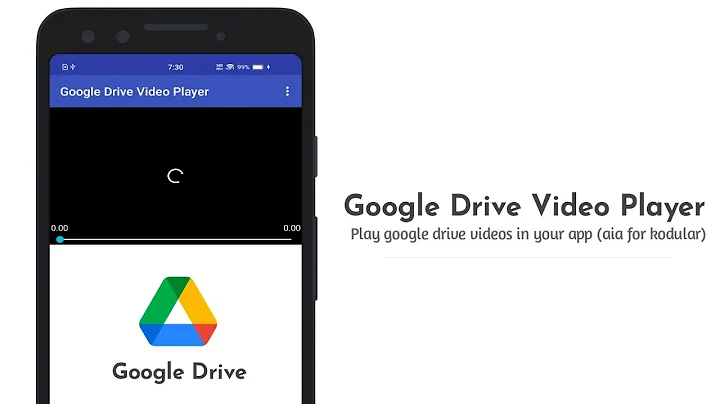 How to play google drive videos in your own app, a new google drive video player aia for kodular