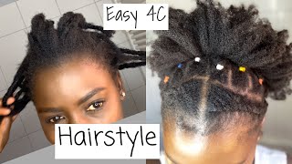 How To Hairstyle 4C Hair [Natural Hair Journey] #4Chair #Afrohair #Naturalhair #hair