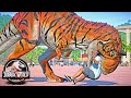 Tiger Carnotaurus vs Northfire's Baryonyx, T-REX, Blue Dinosaurs Fight 🌍 JURASSIC WORLD EVOLUTION