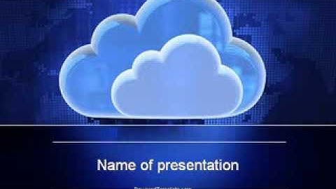 Cloud Technology Services PowerPoint Template by PoweredTemplate.com