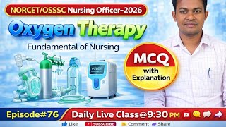 Oxygen Therapy MCQs with Explanation | Nursing Officer Exam Preparation