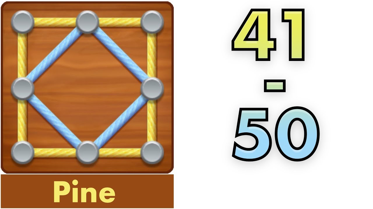 Line Puzzle: String Art | Pine | Levels 41 - 50 | Walkthrough