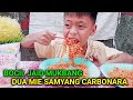 Bocil mukbang dua mie samyang carbonara ped4s