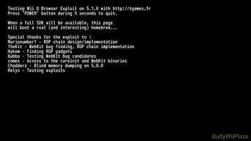 Wii U Browser Exploit For Firmware Version 5.1.0