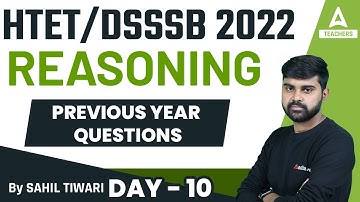 HTET 2022/DSSSB 2022 | HTET Reasoning Classes | Previous Year Paper #10 | HTET Online Coaching Class