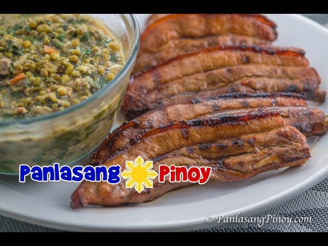 Monggo with Inihaw na Liempo | Panlasang Pinoy