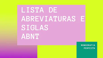 Como usar siglas em trabalhos acadêmicos?