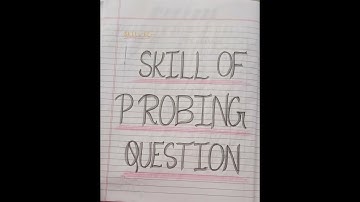 #Skill of Probing Question #Micro Lesson Plan No.4(English) for B.Ed/D.El.Ed