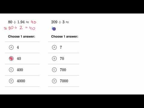 Approximating dividing by decimals