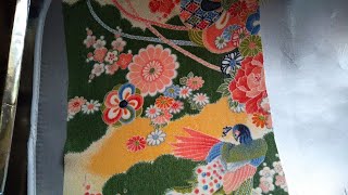 つまみ細工　ちりめん生地にアイロンをかけてみる　生地がゆがまないアイロンのかけ方