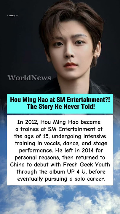 Hou Ming Hao’s Surprising Journey: From K-Pop Trainee to Chinese Solo Artist #huominghao #cdrama
