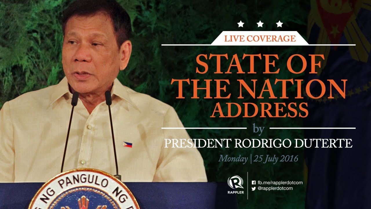 Live: Rappler's coverage of President Duterte's State of ...