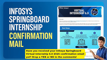 Infosys Springboard Internship 6.0 Confirmation Mail 2025| What to Do Next? Full Step-by-Step Guide