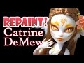 Repaint! Catrine DeMew Nature Cat Monster High Ooak Custom Face Up!