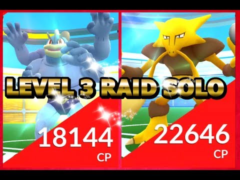 GO RAID BOSSES LEVEL 3 SOLO! Alakazam 