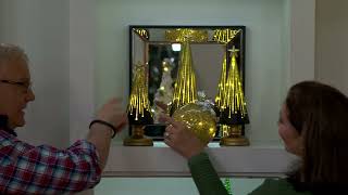 Set of 3 Illuminated Starry Night Trees by Valerie on QVC