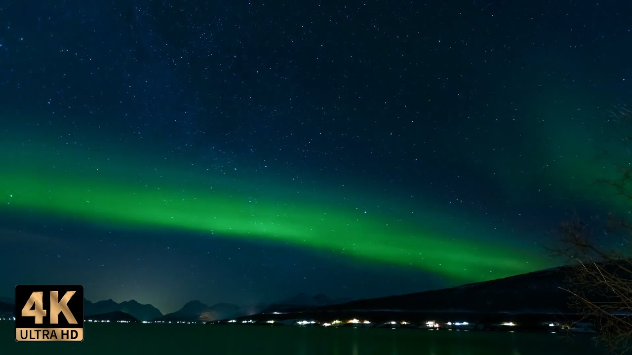 1 Hour Iceland Northern Lights - Relaxing Ambient Music for Sleep ...